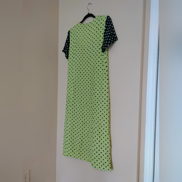 🌻 90s Faux Layered Maxi Dress Navy and Green - Picture 3 of 7